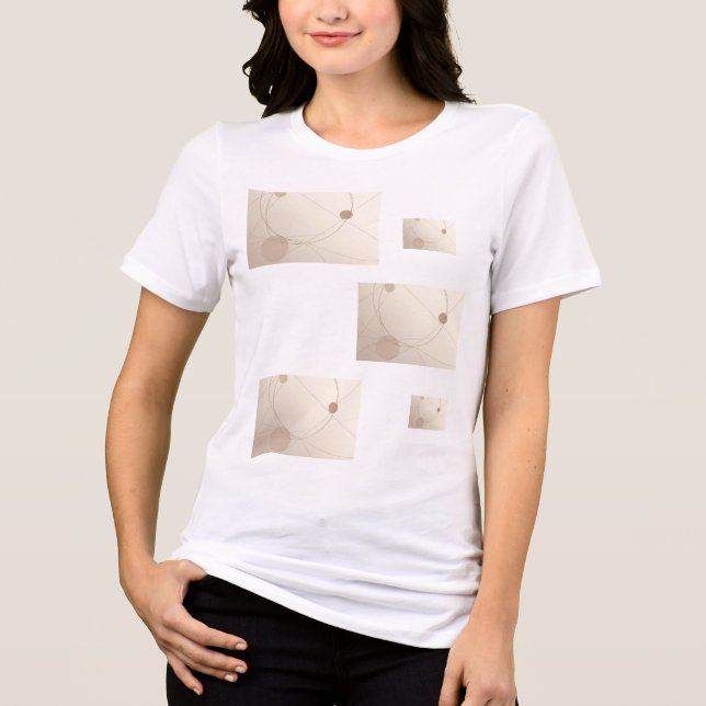 T-shirt En Tri-matière conception abstraite aux formes géométriques (Recto)