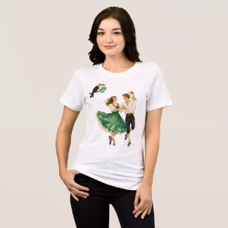 T-shirt En Tri-matière Conception artistique de romance de danse folklori