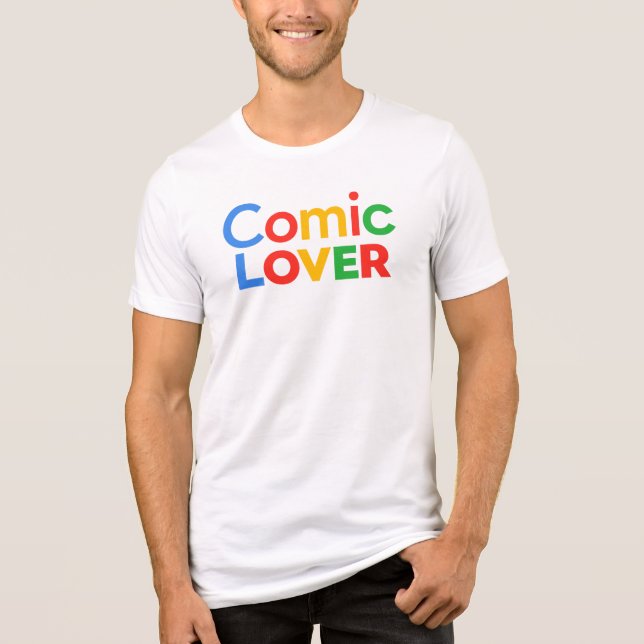 T-shirt En Tri-matière Conception d'amant de bande dessinée (Recto)