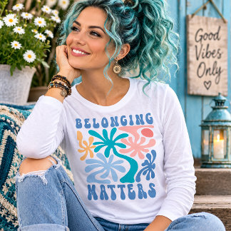 T-shirt En Tri-matière Conception d'arbre de palmier rétro coloré qui com