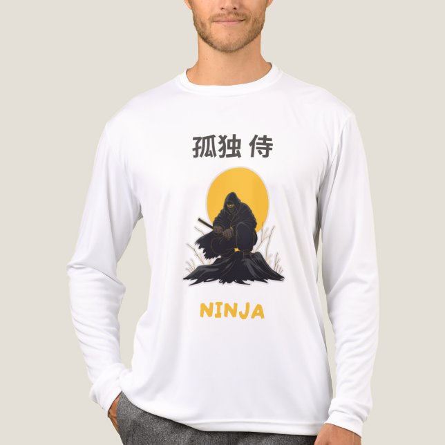 T-shirt En Tri-matière Conception d'art de ninja samouraï solitaire (Recto)