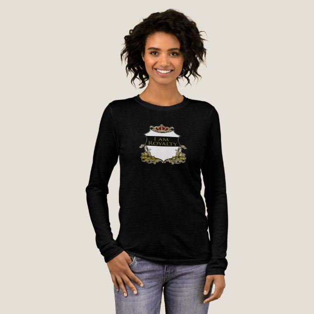 T-shirt En Tri-matière Conception d'autonomisation de bouclier de couronn (Recto complet)