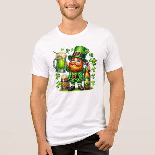 T-shirt En Tri-matière Conception de bière de lutin de la Saint-Patrick-6