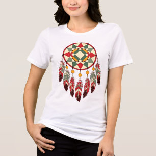 T-shirt En Tri-matière Conception de capteur de rêves géométrique