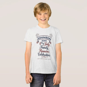 T-shirt En Tri-matière Conception de célébration familiale patriotique du