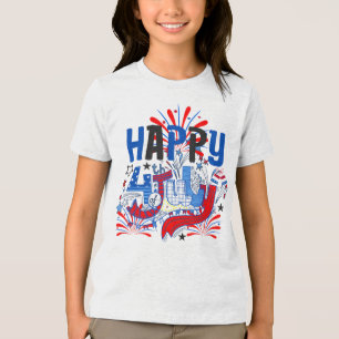 T-shirt En Tri-matière Conception de célébration patriotique du 4 juillet