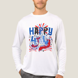 T-shirt En Tri-matière Conception de célébration patriotique du 4 juillet