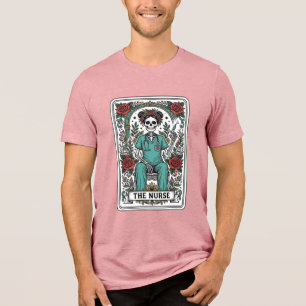 T-shirt En Tri-matière Conception de chemise de carte de tarot d'infirmiè