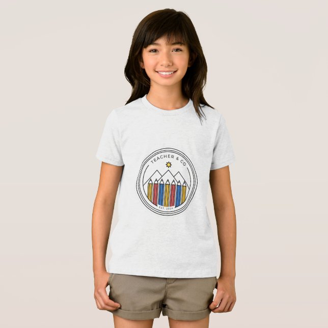 T-shirt En Tri-matière Conception de chemise d'enseignant - Retour à l'éc (Recto plein)
