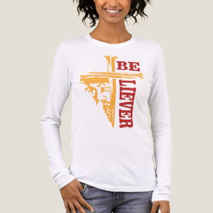 T-shirt En Tri-matière Conception de clou de croix de Jésus – Puissant Ch