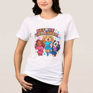 T-shirt En Tri-matière Conception de filles de dessin animé "Avant le vol