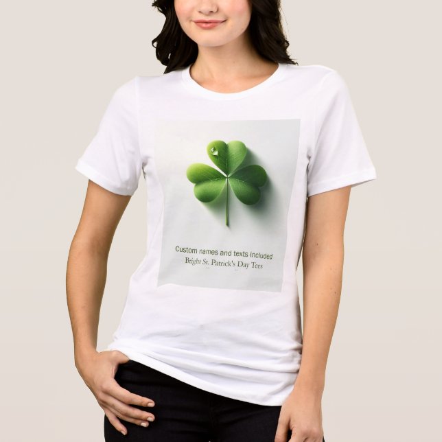 T-SHIRT  EN TRI-MATIÈRE CONCEPTION DE LA JOURNÉE DE ST.PATRICK (Recto)