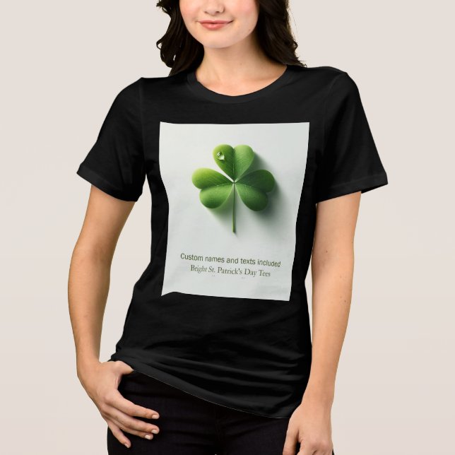 T-SHIRT  EN TRI-MATIÈRE CONCEPTION DE LA JOURNÉE DE ST.PATRICK (Recto)
