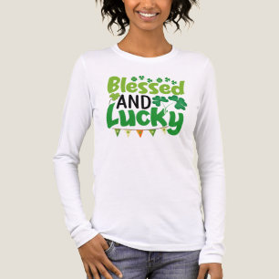 T-shirt En Tri-matière Conception de la Saint-Patrick bénie et chanceuse