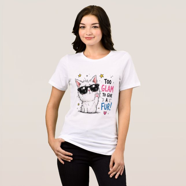 T-shirt En Tri-matière Conception de lunettes de soleil Cool Cat (Recto plein)