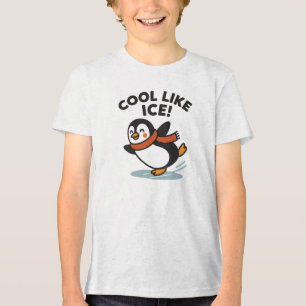 T-shirt En Tri-matière Conception de manchot de patinage sur glace cool
