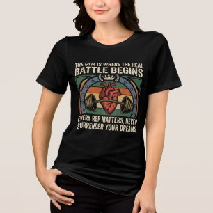 T-shirt En Tri-matière Conception de motivation de gym pour début de bata