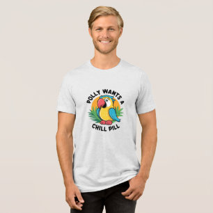 T-shirt En Tri-matière Conception de perroquets tropicaux d'été