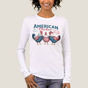 T-shirt En Tri-matière Conception de poulet américain patriotique du 4 ju