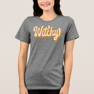 T-shirt En Tri-matière Conception de script vintage d'art rétro ensorcela