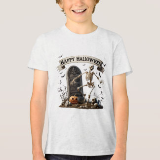 T-shirt En Tri-matière Conception de squelette dansant Halloween