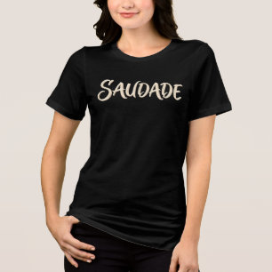 T-shirt En Tri-matière Conception de texte en typographie gras Saudade Ré