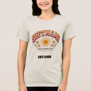T-shirt En Tri-matière Conception de typographie Rétro Crépuscule Maman D