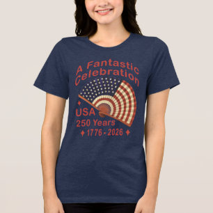 T-shirt En Tri-matière Conception de ventilateur patriotique USA 250 ans 