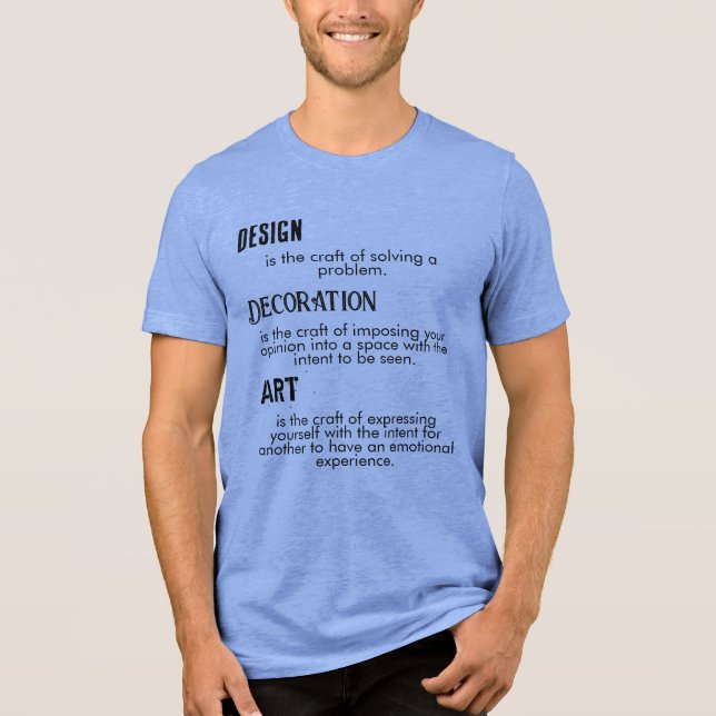 T-shirt En Tri-matière Conception, Décoration et Art (Recto)