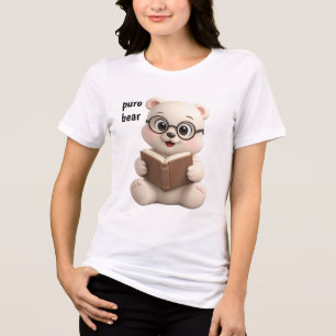 T-shirt En Tri-matière Conception d'ours en peluche adorable et mignon
