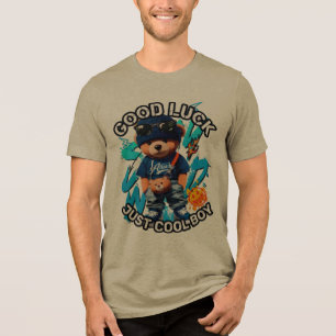 T-shirt En Tri-matière Conception d'ours garçon juste cool chanceux