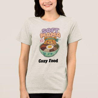 T-shirt En Tri-matière Conception d'ours kawaii de maman douce