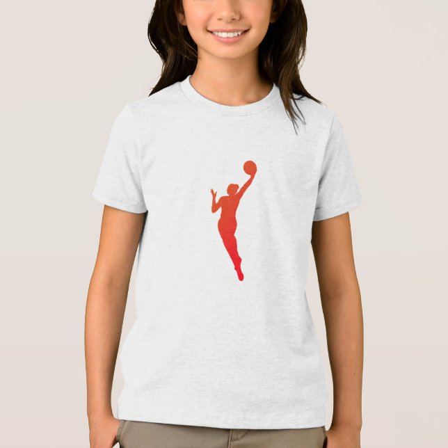 T-shirt En Tri-matière Conception dynamique de silhouette féminine de bas (Recto)
