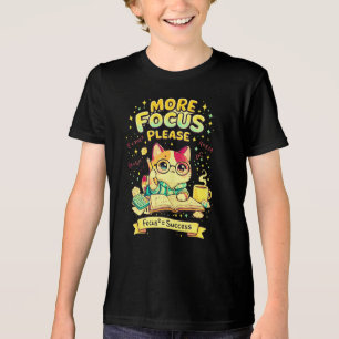 T-shirt En Tri-matière Conception motivante de chat d'étude adorable pour