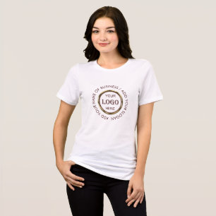 T-shirt En Tri-matière Conception or or en cercle foncé rouge,
