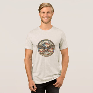 T-shirt En Tri-matière Conception patriotique vintage pour le 250e annive