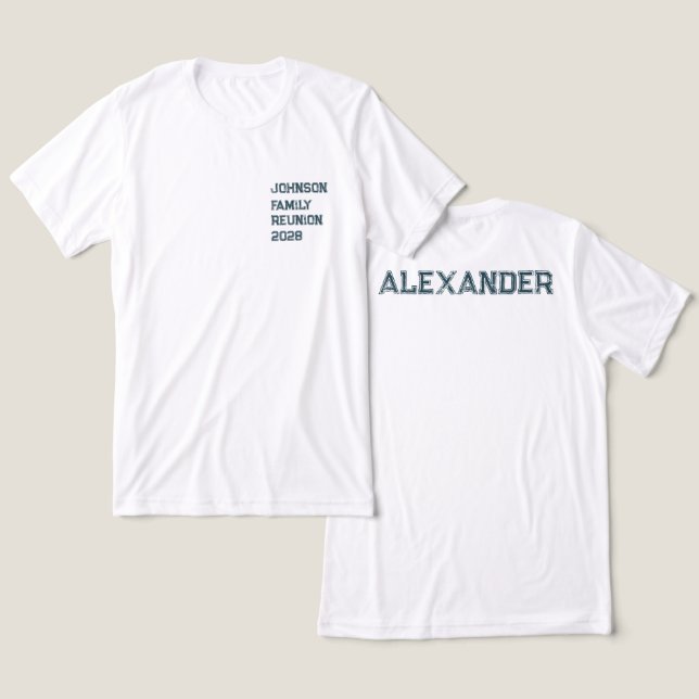 T-shirt En Tri-matière Conception personnalisée de poche verte de réunion (Design Recto & Verso)