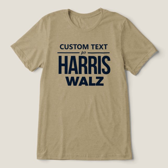 T-shirt En Tri-matière Conception personnalisée pour Harris Walz (Design Recto)