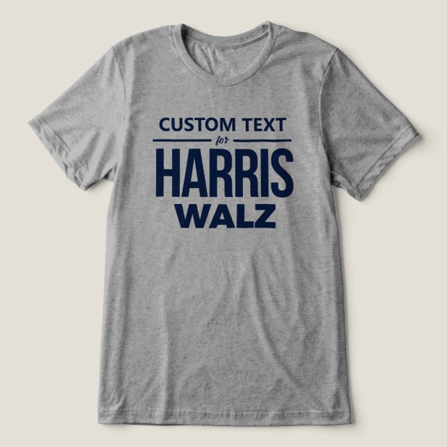 T-shirt En Tri-matière Conception personnalisée pour Harris Walz (Design Recto)