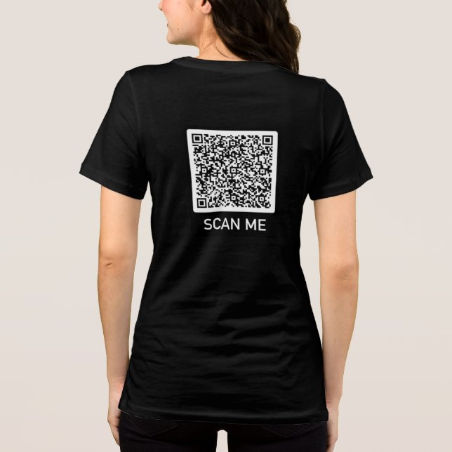 T-shirt En Tri-matière Conception Personnalisée Votre Propre Code QR Drôl (Verso)