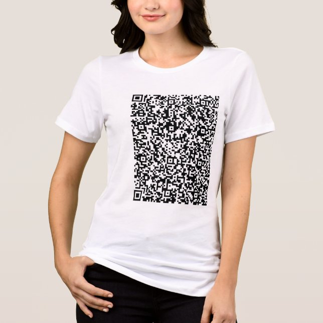 T-shirt En Tri-matière Conception personnalisée Votre propre code QR pers (Recto)