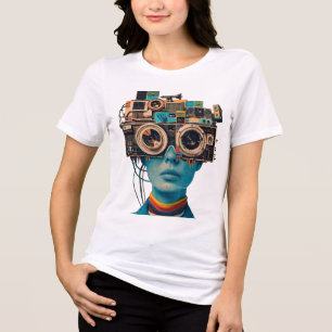 T-shirt En Tri-matière Conception technique vintage
