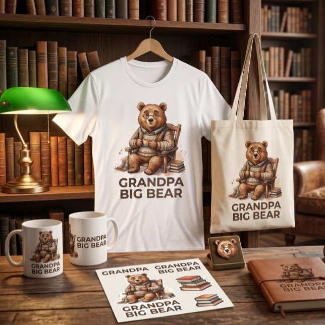 T-shirt En Tri-matière Conception tendance Papy Gros Ours (Créateur téléchargé)