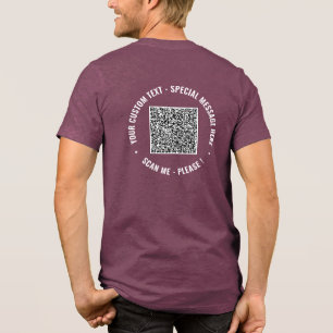 T-shirt En Tri-matière Concevez votre propre code QR Texte personnalisé