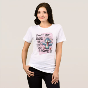 T-shirt En Tri-matière Conduire le train fou avec un oiseau fou