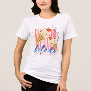 T-shirt En Tri-matière Cônes de glace italiens rétro