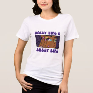 T-shirt En Tri-matière Conseils de marguerite et lèvres sassy ongles de m