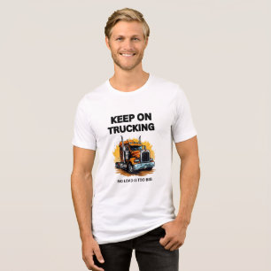 T-SHIRT EN TRI-MATIÈRE CONTINUEZ À ROLLER MOTIVATION HOMMES BLANC