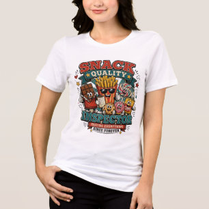 T-shirt En Tri-matière Contrôleur de qualité de snacks rétro Vintage dess
