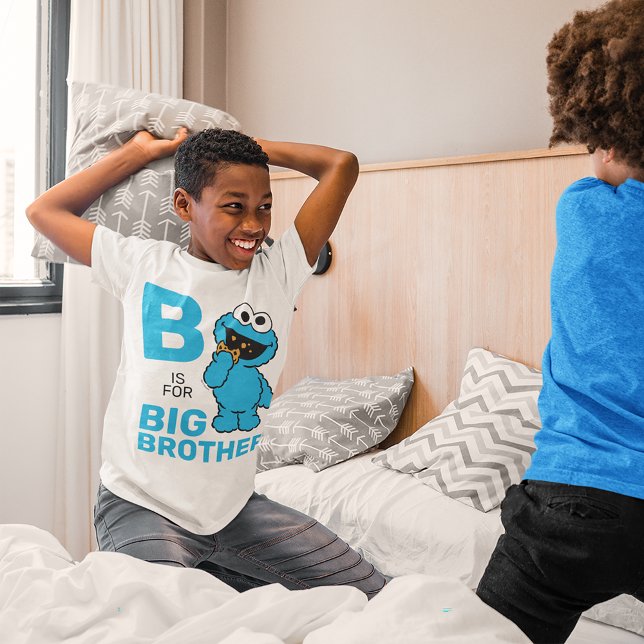 T-shirt En Tri-matière Cookie Monster | B est pour Big Brother (Kid wearing t-shirt)